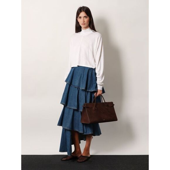 Alaia Women Suede Hand Tote Bag - Picture 2 of 5